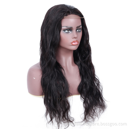 brazilian cuticle aligned body wave women 4x4 closure lace wig human hair closure wig